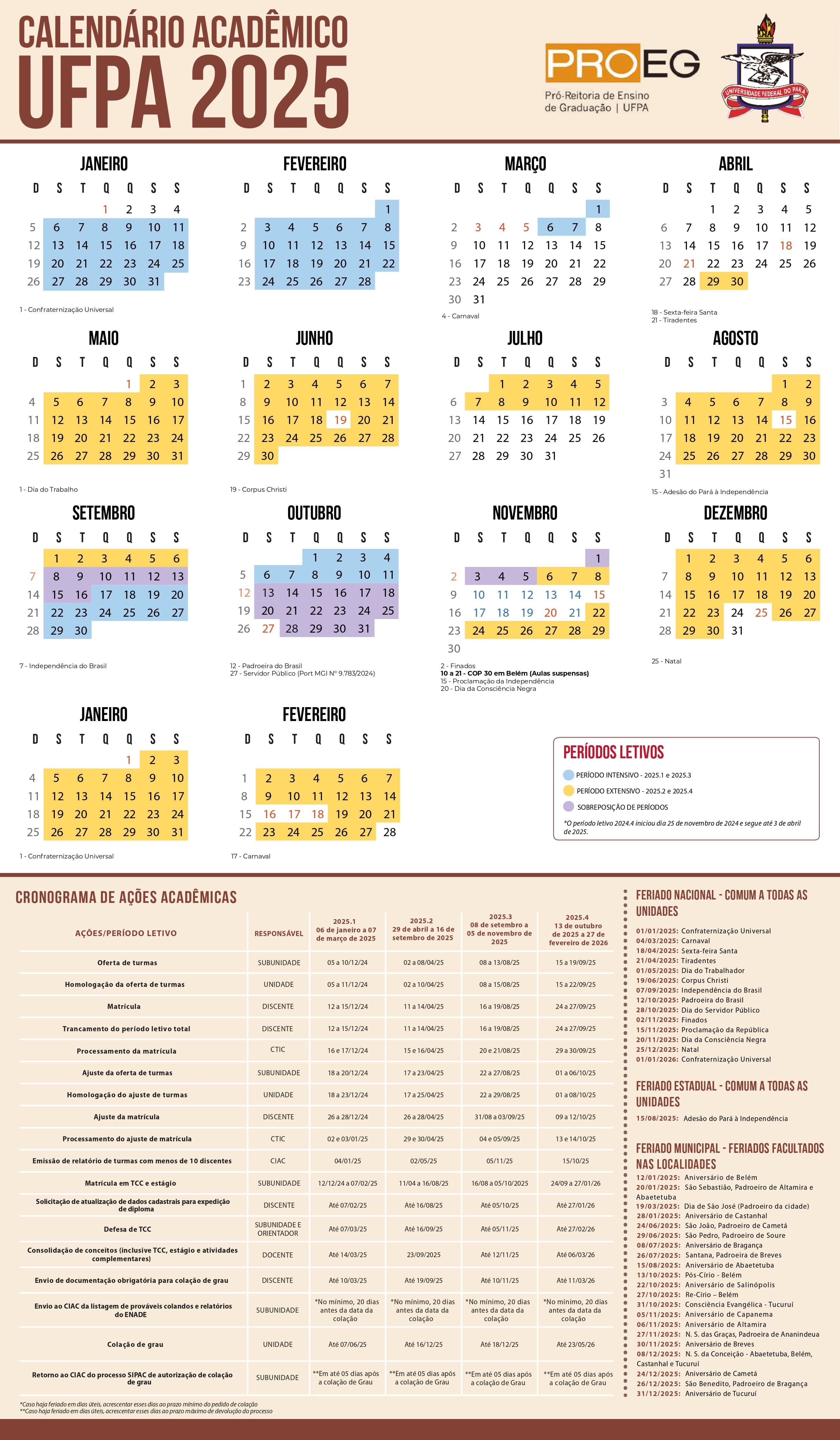 Calendário 2025