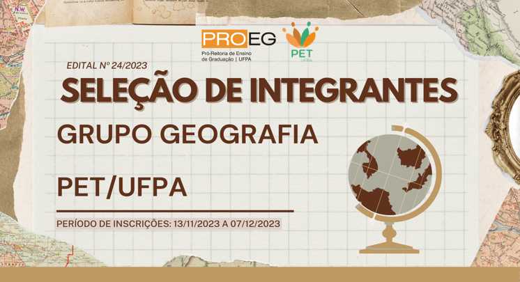 PET Geografia - seleção de não bolsistas