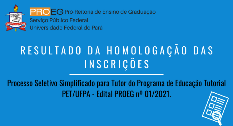 Imagem contendo texto do Resultado da Homologação do Processo Seletivo Simplificado para Tutor do Programa de Educação